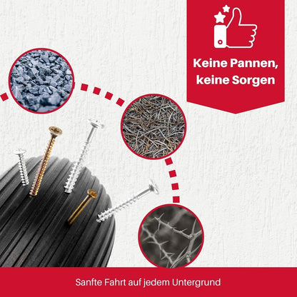 2mgoods langlebiges Schubkarrenrad aus hochwertigem PU Vollgummi mit robuster Achse, Schubkarrenreifen 4.80/4.00-8, leichte Montage, bis 200 kg, universelle Größe, pannensicher